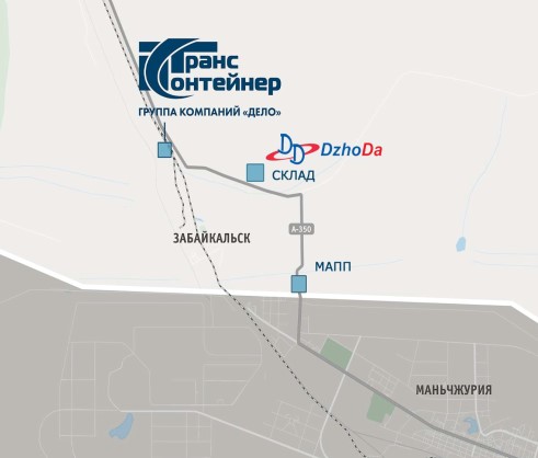 расположение склада